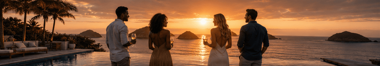 Luxury travel sunset scene for LitGlobal homepage hero